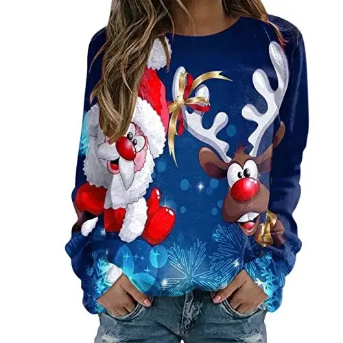 Produktbild: ZTFYKLIN Wearhouses Clearance Deals Hoodie Jacke Damen Rot Weiss Gestreiftes Oberteil Pullover Damen Rostbraun Sweatshirt Damen Royalblau Kinder Mode Für Mädchen Women's Festival Clothing