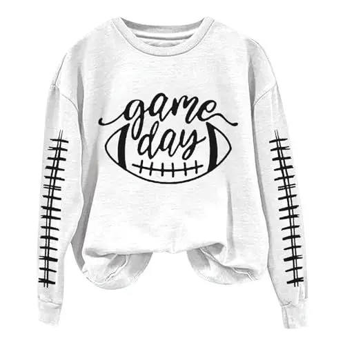 Produktbild: ZTFYKLIN Weihnachten Sale Sport Pullover Damen Sweatshirt Langarm Damen Blaues Oberteil Schneewittchen Sportpullover Damen Langarm Weihnachts Partner Outfit Holiday Essentials for Women