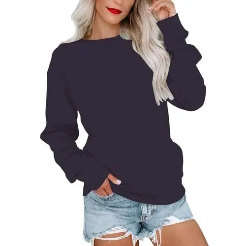 Produktbild: ZTFYKLIN Winterjacke Damen Sale Strickjacke Sommer Damen Leicht Fleecejacke Lang Damen Sweatshirt Damen Gr 48 Damen Pullover Mit Bund Pullover Mit Streifen Damen Warehouse Deals Clearance