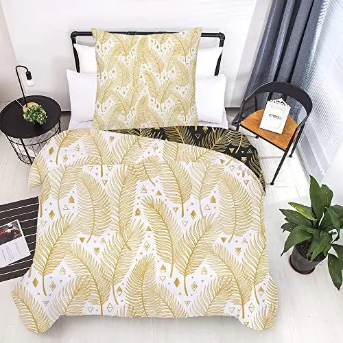 Produktbild: ZTYROLJ Bettwäsche 135x200 Weich Mikrofaser Federn Bettwäsche -Sets für Kinder,bügelfrei & knitterfrei -2er Atmungsaktiv Sommer kinderbettwäsche 135x200+80x80 Kissenbezüge