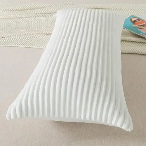 Produktbild: ZTYROLJ Cord Kissenbezug 40x80cm, Weiß Gestreiftes Kissenhülle, Schlafzimmer Weiche Dekorative Kissenbezüge, Zierkissenbezüge für Wohnzimmer Sofa