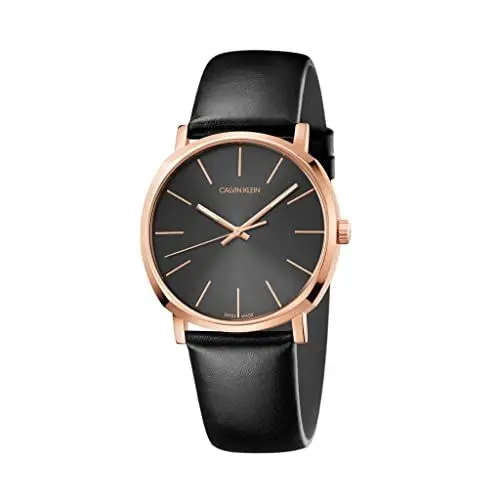 Produktbild: Calvin Klein Herren Analog Quarz Uhr mit Leder Armband K8Q316C3