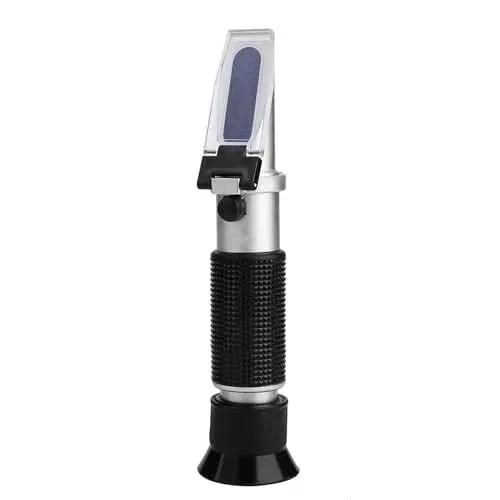 Produktbild: Zuckerrefraktometer mit Aluminiumgehäuse und Spezifischer Gewichtsskala, Kompaktes Design für Bier, Wein, Fruchtsaft, 0,32% Brix