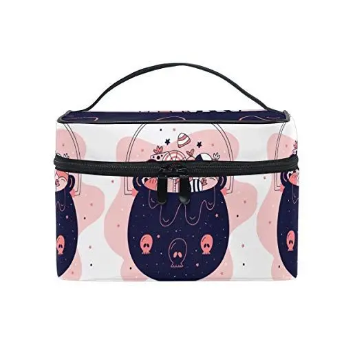 Produktbild: Zuckerschädel Geschenk Halloween Kosmetiktasche für Frauen Schminktasche Große Mädchen Damen Make Up Taschen Kulturbeutel