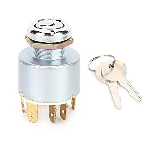 Produktbild: Zündschlossschlüssel, Motorrad-Zündschloss, 12 V, 4 Positionen, universelles Zündschloss für Auto, Motorrad, Fahrrad, Boot