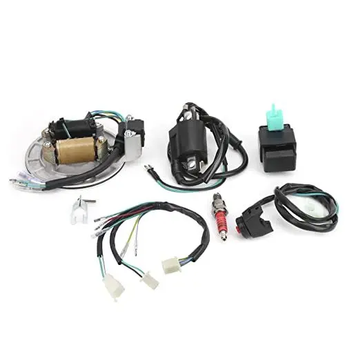 Produktbild: Zündspule Stator Cdi Kabelbaum Zündkerzensatz Passend für Xrcrf 50 50 125 Pit Bike Lifan Loncin Ducar Shineray Zongshen Yx Material PVC Schwarz