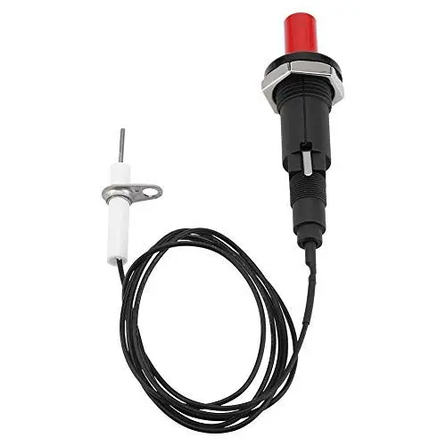 Produktbild: Nikou Piezozünder, 1 Out 2 Piezo Funken Zündung Set Push Button Piezo Igniter BBQ Grill Druckknopf Zünder mit 1m Kabel für Gas Herd/Ofen