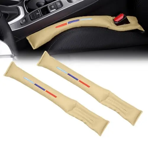 Produktbild: Zueyen 2 PCS Auto Seat Gap Füller Set, PU Faux Leder Auto Seat Spalt Füller, Auto Zubehör Innenraum, Universal Zubehör Soft Pad für Auto Seat (Beige)