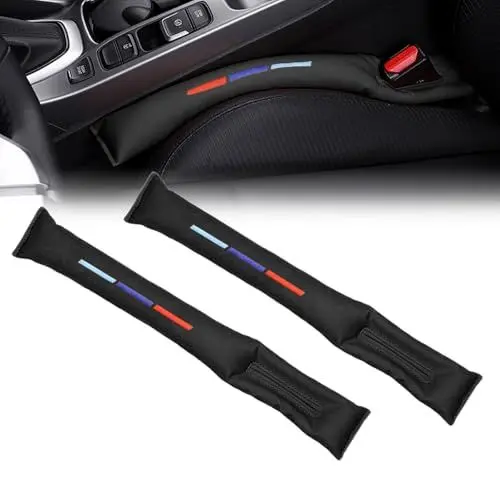 Produktbild: Zueyen 2 PCS Auto Seat Gap Füller Set, PU Faux Leder Auto Seat Spalt Füller, Auto Zubehör Innenraum, Universal Zubehör Soft Pad für Auto Seat (schwarz)