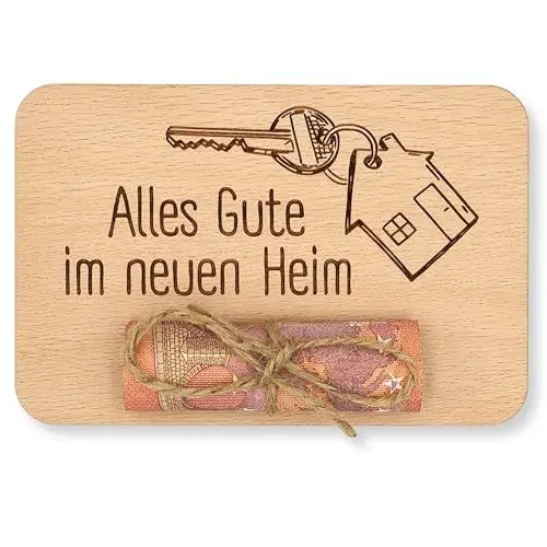 Produktbild: ZUKLA kleine Verpackung für Geldgeschenke 12 x 8 cm - Geschenke für Einzug - Eine Originelle Idee, Geld zu Verschenken - Einweihungsgeschenk Haus - Einzugsgeschenke Wohnung