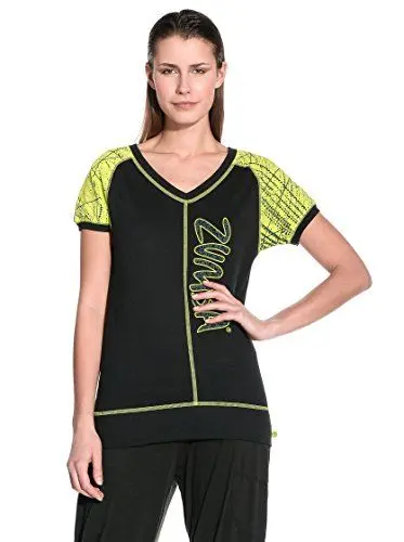 Produktbild: Zumba Fitness Damen Message In a Bubble T-Shirt Top, Sew Black, XS