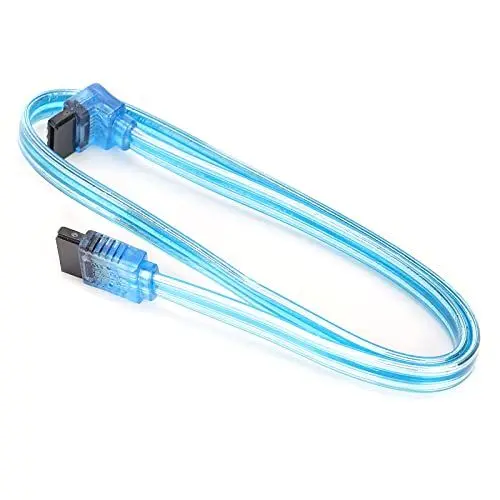 Produktbild: Zunate 50 Cm Sata-Kabel 3.0 Solid-State-transparenter Blauer Serieller Port-Datenkabel mit für PC-Computer-Datenübertragung (den ganzen Weg)