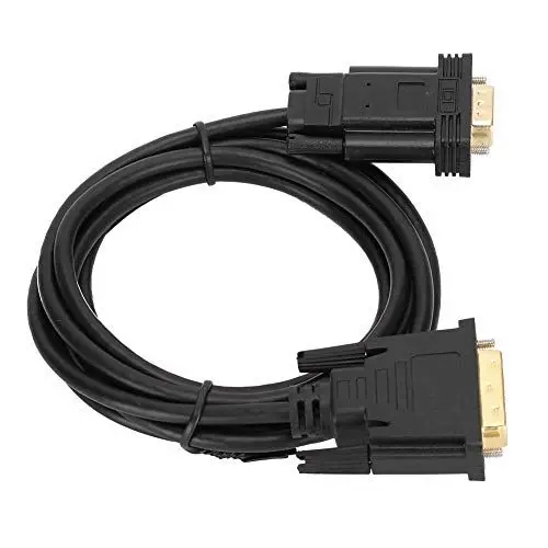 Produktbild: Zunate DVI-zu-VGA-Adapter, 1080P 60-Hz-DVI-Stecker zu VGA-Stecker Audio-Video-Kabel 2M für TV, Computer