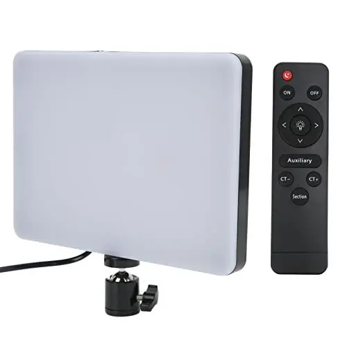 Produktbild: Zunate LED Kameraleuchte, Tragbar an der Kamera, Videoleuchte, 2700–5700 K, Stufenlos Dimmbare LED Kamera Leuchtplatte, für DSLR Kamera Camcorder