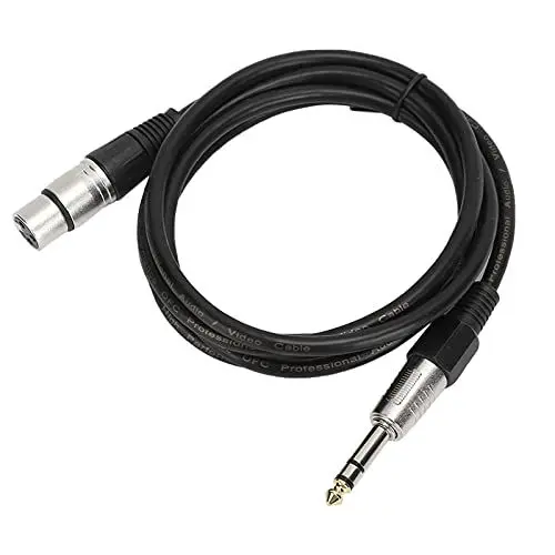 Produktbild: Zunate XLR auf 6,35 Mm Kabel, 2 Meter XLR Buchse auf 1/4 Zoll (6,35 Mm) TRS-Klinke Symmetrisches Signalverbindungskabel Mikrofonkabel, für Studio- oder Live-Auftritte