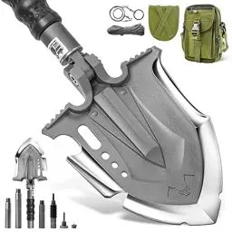 Produktbild: Zune Lotoo Klappspaten Survival Klappschaufel Tragbare Tactical Multifunctional Klappspaten Bundeswehr Origina für Survival Camping Outdoor(24,4 Zoll)