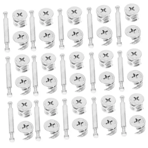 Produktbild: ZUNOXAZ 20 Sätze Möbelverbinder Kit Doppelkopf Stangenverbindungen für Schrank und Möbel Langlebig Rostfrei Installieren für Schränke und Möbelpaneele