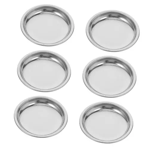 Produktbild: ZUNOXAZ 6 Stück Teebeutelhalter Runde Teeteller für Teebeutel und Teezubehör Rostfreies Material Design Einfach zu Reinigen und Praktisch für Jede Teeküche