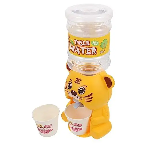 Produktbild: ZUNOXAZ Wasser Spender für Lustige Tiger Design Trinkmaschine Tragbarer Wasserspender für Drinnen und Draußen Spielküchen Ausflüge Zufällige Farbe