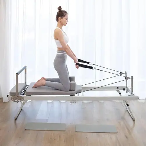 Produktbild: ZUOZHE Pilates Reformer für Zuhause,Pilates-Reformer,Fitnessstudio Faltbar Pilates Reformer Maschine