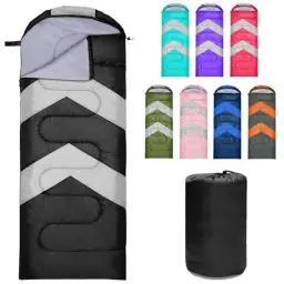 Produktbild: Zusentee Schlafsack 3-4 Jahreszeite für Outdoor Camping Warme Einzelne Erwachsene Wasserdicht Leichter Ultraleicht Schlafsack für Erwachsene Kinder Camping Wandern, Reise, Schwarz