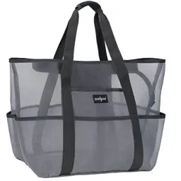 Produktbild: ZUXNZUX Strandtasche XXL Familie, Strandtasche mit Reißverschluss, Groß Faltbar Ultraleicht Badetasche Tasche Schwimmtasche Shopper Faltbar Damen Herren für Sommer Strand Urlaub