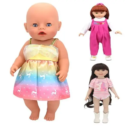 Produktbild: Zuzer Puppenkleidung Puppenkleider 3 Sätze Kleidung Bekleidung für Babypuppen,Bekleidung für Puppen Puppenzubehör 30-43 cm