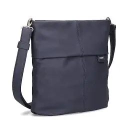 Produktbild: Zwei Damen Handtasche Mademoiselle.M M12 Umhängetasche 7 Liter Crossbody Bag, Schultertasche in DIN-A4-Größe, Schlüsselring, Geheimfach, inkl. extra kurzen abnehmbaren Schultergurt (nubuk-ink)