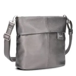 Produktbild: Zwei Damen Handtasche Mademoiselle.M M8 Crossbody Bag 3 L Umhängetasche aus Kunstleder mit Geheimfach & Hauptfach mit Reißverschluss, inkl. kurzem & langen abnehmbaren Schultergurt (cosmos)