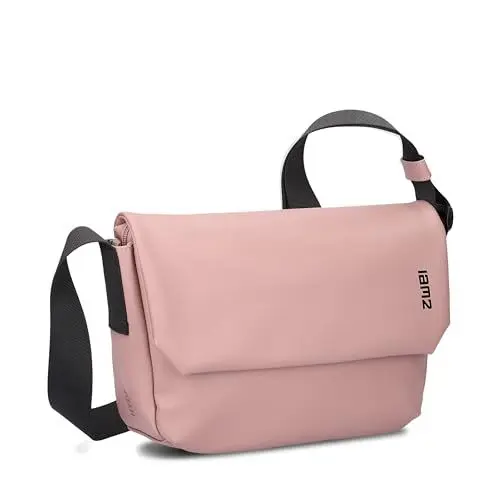 Produktbild: Zwei Umhängetasche Cargo CA60 Messenger-Bag 3 Liter hochwertiges Hydroflex-Material praktisches Schlüsselband verstellbarer Gurt sportliche Crossbody-Bag für Damen Herren & Teenager (powder)