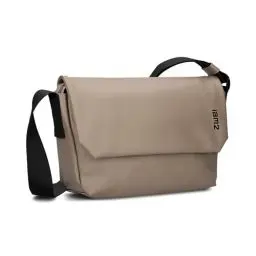 Produktbild: Zwei Umhängetasche Cargo CA60 Messenger-Bag 3 Liter hochwertiges Hydroflex-Material praktisches Schlüsselband verstellbarer Gurt sportliche Crossbody-Bag für Damen Herren & Teenager (taupe)