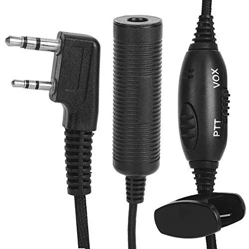 Produktbild: Zweiwege-Funkkabel, Klinke für 2,5 Mm 3,5 Mm Stecker Baofeng Kenwood HYT RadioPTT K Head Militäradapter 2Pin PTT Zweiwege