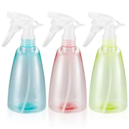 Produktbild: ZWFSDM 3 Stücke Sprühflaschen 500 ml, Wassersprühflasche Pflanzen, Kunststoff Zerstäuber Sprühflaschen, Mister Sprüher für Hausreinigung, Garten, Friseur, Pflanzen, Blumen - Rosa/Grün/Gelb