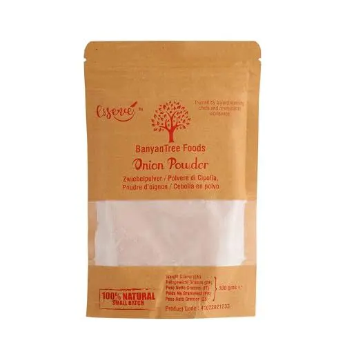 Produktbild: BanyanTree Foods Zwiebelpulver, Zwiebeln gemahlen | Onion Powder 100g| 100% natürlich aus schonend getrockneten Zwiebeln | All Natural | Vegan