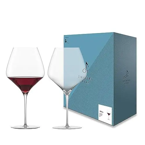 Produktbild: Zwiesel Glas Burgunder Rotweinglas Alloro (2-er Set), in Handarbeit mundgeblasene Burgundergläser, ästhetische Tritan®-Kristallgläser für Rotwein (Art.-Nr. 122174)
