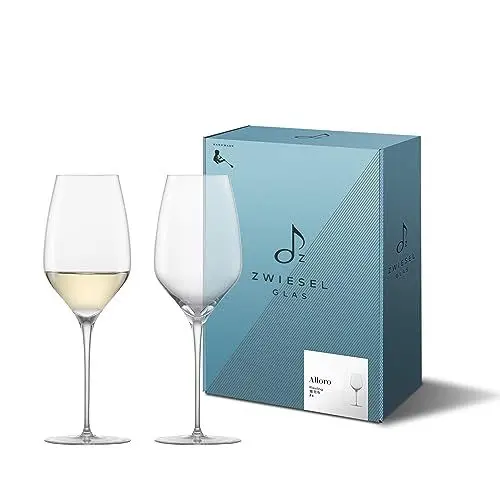 Produktbild: Zwiesel Glas Riesling Weißweinglas Alloro (2-er Set), in Handarbeit mundgeblasene Weingläser, ästhetische Tritan-Kristallgläser für Weißwein (Art.-Nr. 122093)
