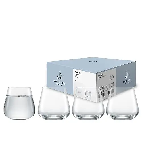 Produktbild: Zwiesel Glas Wasserglas Vervino (4-er Set), vielseitige Trinkgläser mit Moussierpunkt, spülmaschinenfeste Tritan-Kristallgläser, Made in Germany (Art.-Nr. 122204)