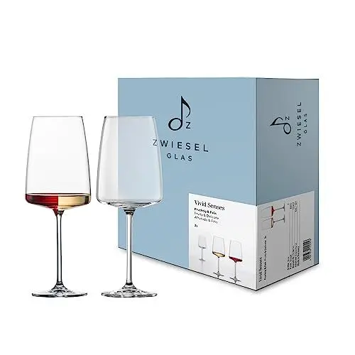 Produktbild: Zwiesel Glas Weinglas fruchtig & fein Vivid Senses (2-er Set), filigrane Weingläser, spülmaschinenfeste Tritan-Kristallgläser, Made in Germany (Art.-Nr. 122427)