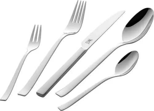 Produktbild: ZWILLING 1026795 Cult Besteckset, 30-TLG, für 6 Personen, 18/10 Edelstahl, Essbesteck mattiert, spülmaschinengeeignet, Silber