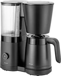 Produktbild: ZWILLING ENFINIGY Filterkaffeemaschine mit 1.25l Thermokanne, Kaffeemaschine mit Boiler, Blooming & smarter Entkalkerfunktion, Edelstahl, Schwarz