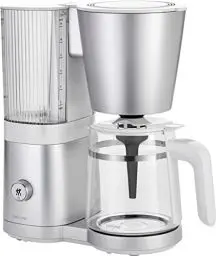 Produktbild: ZWILLING ENFINIGY Filterkaffeemaschine mit 1.5l Glaskanne, Kaffeemaschine mit Edelstahl-Boiler, Blooming & smarter Entkalkerfunktion, Kunststoff, Silber
