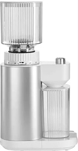 Produktbild: ZWILLING ENFINIGY Kaffeemühle für 1 - 12 Tassen, Elektrische Kaffeemühle mit aromaschonendem Kegelmahlwerk & einstellbarem Mahlgrad, Silber