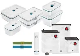 Produktbild: ZWILLING Fresh & Save Vakuum Starterset, Glas, 16-teilig, inkl. Dose, Pumpe und Beutel, La Mer