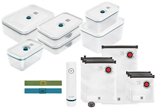 Produktbild: ZWILLING Fresh & Save Vakuum Starterset, Kunststoff, 16-teilig, inkl. Dose, Pumpe und Beutel, La Mer