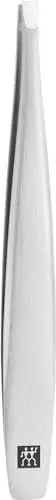 Produktbild: ZWILLING Pinzette Gerade (Zupfen von Augenbrauen, angeraute, kalibrierte Spitzen, Hypoallergen), Premium, Silber, 90 mm