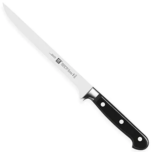 Produktbild: ZWILLING Professional S Filiermesser, Klingenlänge: 18 cm, Schmales Klingenblatt, Rostfreier Spezialstahl/Kunststoff-Griff mit Nieten, Schwarz (Made in Germany)