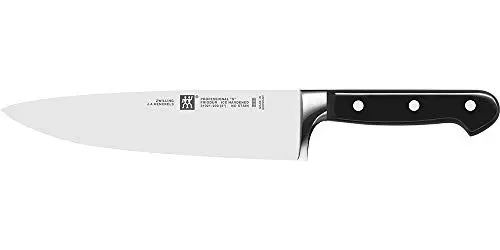 Produktbild: ZWILLING Professional S Kochmesser, Klingenlänge: 20 cm, Breites Klingenblatt, Rostfreier Spezialstahl/Kunststoff-Griff mit Nieten, Schwarz (Made in Germany)
