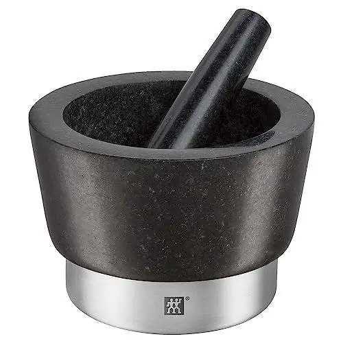 Produktbild: ZWILLING Spices Mörser mit Stößel, Höhe: 10 cm, Ø 11 cm, Granit, Schwarz