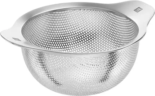Produktbild: ZWILLING Table Sieb, 16 cm, Edelstahl, 17 x 16 x 8 cm, Küchensieb, Seiher Geeignet zum Sieben, Abtropfen Nudeln, Quinoa, Puderzucker, Gemüse, Obst, Tee, Argent