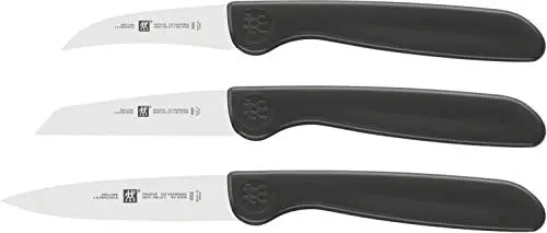Produktbild: ZWILLING Twin Grip Gemüsemesser-Set, 3-teilig, (Schälmesser 5 cm, Gemüsemesser 8 cm, Spickmesser 8 cm), Kunststoffgriff, Schwarz